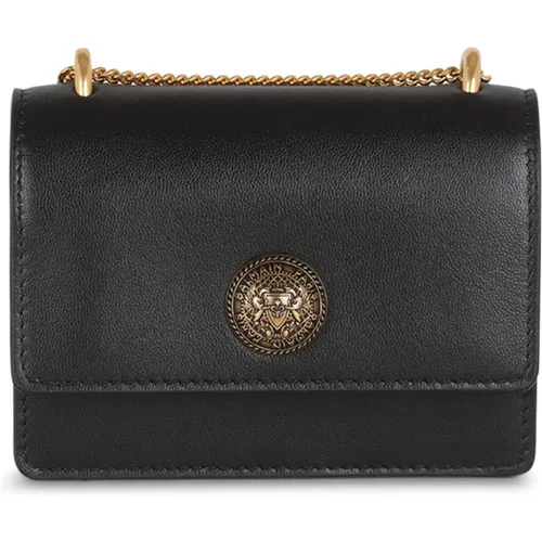 Small-sized leather Coin wallet , Damen, Größe: ONE Size - Balmain - Modalova