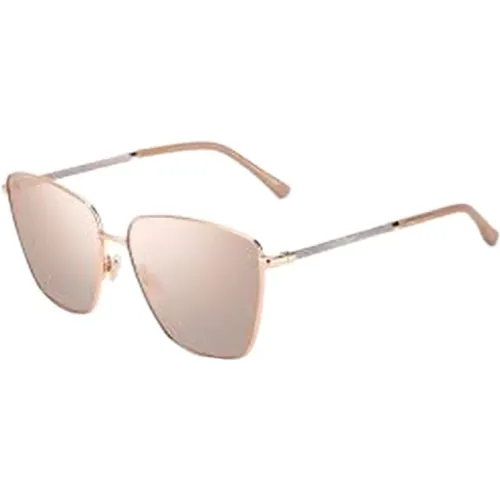 Rosa Metall Sonnenbrille für Frauen - Jimmy Choo - Modalova