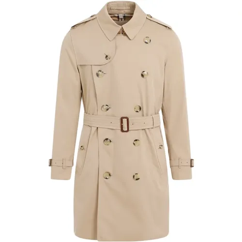 Cotton Trench Coat , male, Sizes: M - Burberry - Modalova