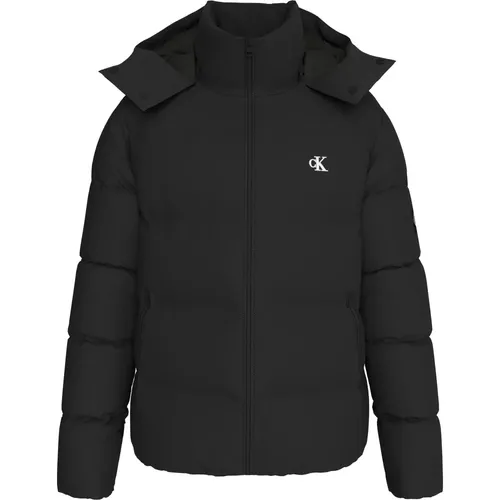 Schwarze Steppdaunenjacke Aw24 , Herren, Größe: M - Calvin Klein - Modalova