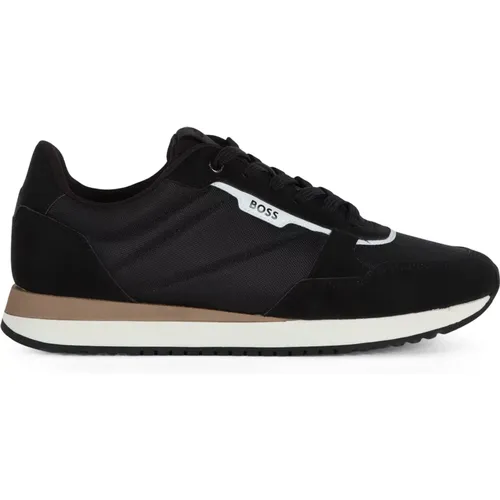 Ecosuede und Stoff Sneakers Kai Runn , Herren, Größe: 44 EU - Boss - Modalova