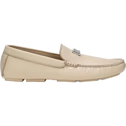 Logo Leder Loafers , Herren, Größe: 44 EU - Dolce & Gabbana - Modalova