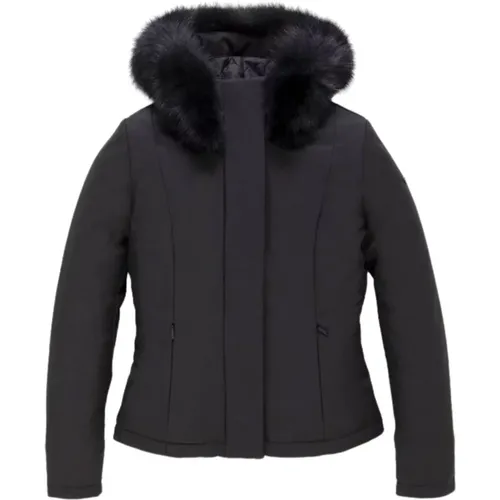 Short Lady Tech Jacket with Fur Hood , female, Sizes: 3XL, 2XL - RefrigiWear - Modalova