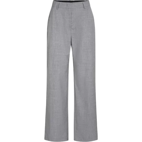 Elegant Grey Noma Trousers , female, Sizes: S, L, XS, 2XL, M - Heartmade - Modalova