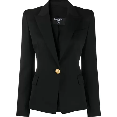 Luxury Wool Blazer , female, Sizes: S, M - Balmain - Modalova