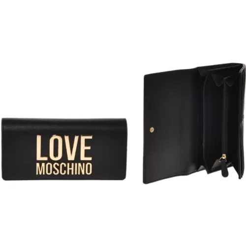 Schwarze Geldbörsen von Moschino , Damen, Größe: ONE Size - Love Moschino - Modalova
