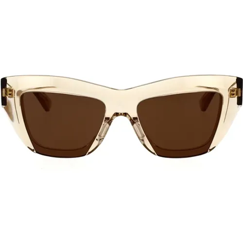 Trendige Cat-Eye Sonnenbrille Bv1218S 003 , Damen, Größe: 52 MM - Bottega Veneta - Modalova