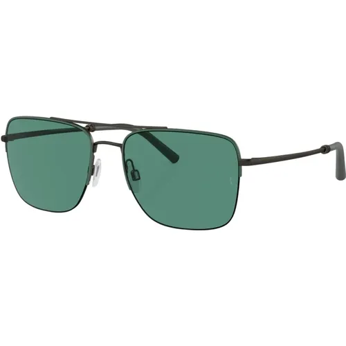 R-2 Ryegrass/Forest Sunglasses , male, Sizes: 56 MM - Oliver Peoples - Modalova