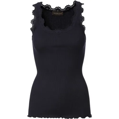 Navy Lace Top 5205 , female, Sizes: S, XL, 2XL, L, M, XS - Rosemunde - Modalova