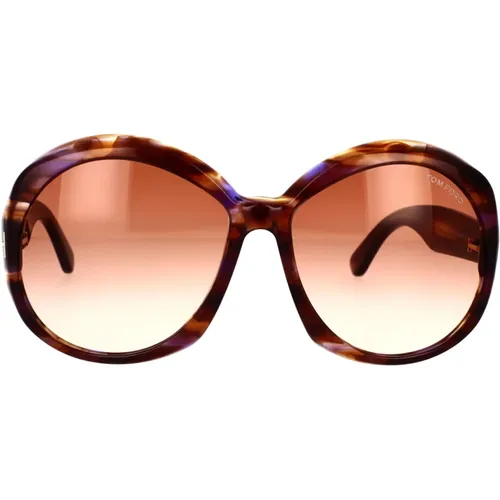 Runde Sonnenbrille mit klassischem Stil , unisex, Größe: 62 MM - Tom Ford - Modalova