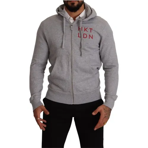 Full Zip Hooded Cotton Sweatshirt Sweater , Herren, Größe: S - Hackett - Modalova