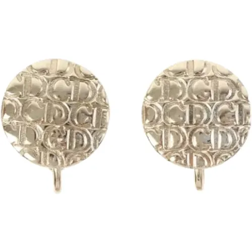 Pre-owned Silver earrings , female, Sizes: ONE SIZE - Dior Vintage - Modalova