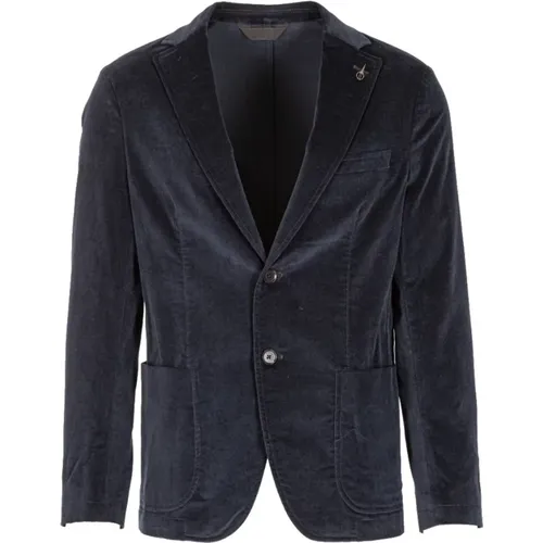 Cotton Blend Single-Breasted Jacket , male, Sizes: S - Paoloni - Modalova