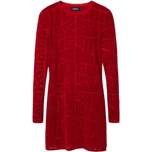 Rotes Langarm-Kleid Desigual - Desigual - Modalova