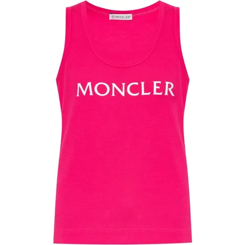 Top mit Logo , Damen, Größe: M - Moncler - Modalova