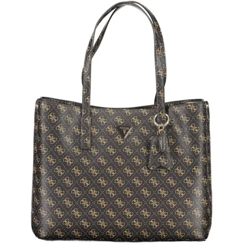 Braune Handtasche mit mehreren Taschen , Damen, Größe: ONE Size - Guess - Modalova