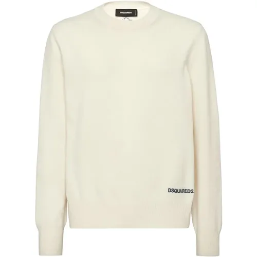 Weiße Pullover Kollektion , Herren, Größe: L - Dsquared2 - Modalova