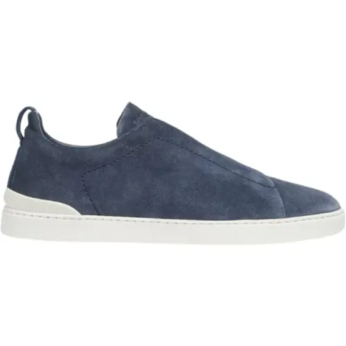 Triple Stitch Slip-On Sneakers , male, Sizes: 6 1/2 UK, 10 1/2 UK, 11 1/2 UK, 7 UK, 6 UK, 9 1/2 UK, 9 UK, 8 UK, 10 UK, 7 1/2 UK, 8 1/2 UK, 12 UK, 5 1/ - Ermenegildo Zegna - Modalova