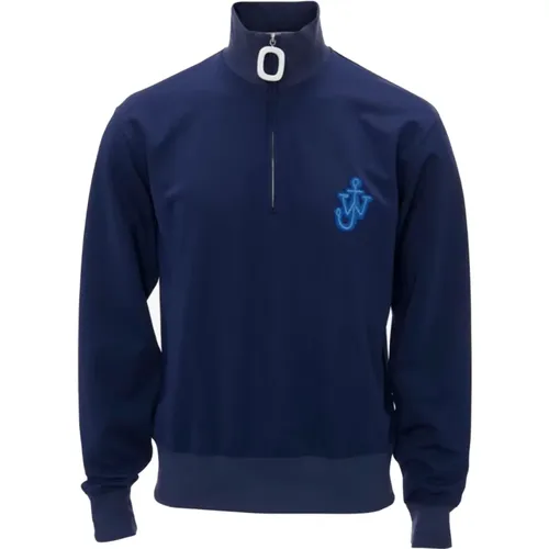 Bestickter Logo-Pullover - Marineblau , Herren, Größe: M - JW Anderson - Modalova