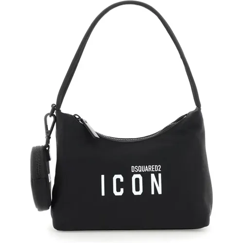 Contrasting Logo Print Nylon Shoulder Bag , female, Sizes: ONE SIZE - Dsquared2 - Modalova
