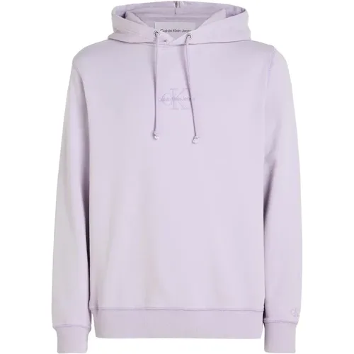 Pastellila Kapuzenpullover , Herren, Größe: M - Calvin Klein Jeans - Modalova