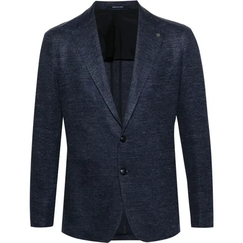 Linen/cotton jacket , male, Sizes: L - Tagliatore - Modalova