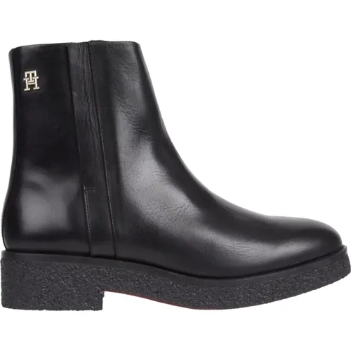 Crepe Ankle Boots , female, Sizes: 3 UK, 8 UK, 5 UK, 6 UK, 4 UK, 7 UK - Tommy Hilfiger - Modalova