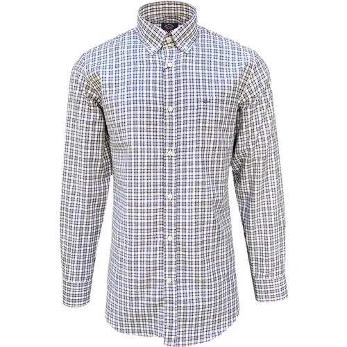 Flannel Cotton Blend Shirt , male, Sizes: M - PAUL & SHARK - Modalova