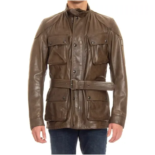 Trialmaster Leather Jacket , male, Sizes: M - Belstaff - Modalova