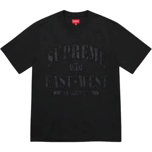 Limitierte Auflage Schwarzes Jersey Baumwoll T-Shirt , Herren, Größe: M - Supreme - Modalova