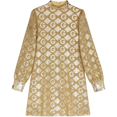 Sparkling Short Jacquard Dress with Sequins , female, Sizes: S - Gucci - Modalova
