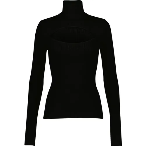 Silk Ribbed Sweater for Women , female, Sizes: M - Dolce & Gabbana - Modalova