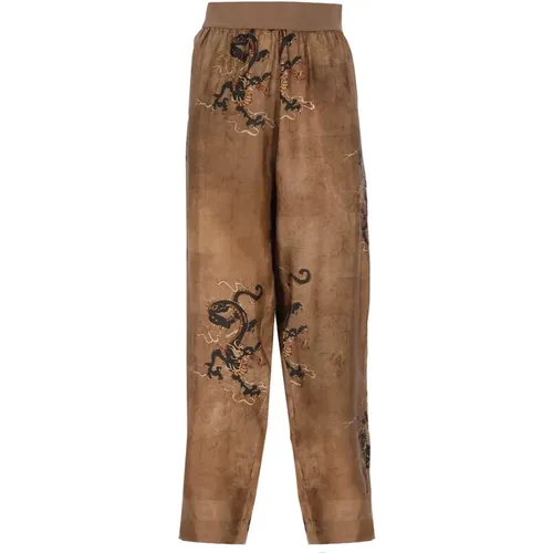 Trousers with Elastic Waist , female, Sizes: M, S - UMA Wang - Modalova