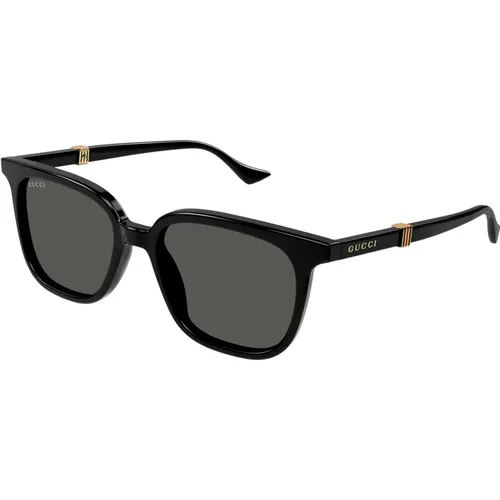 Gold Grey Sunglasses , male, Sizes: 54 MM - Gucci - Modalova