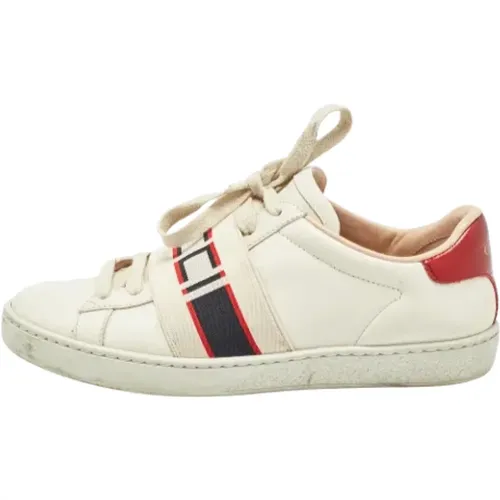 Pre-owned Leather sneakers , female, Sizes: 1 UK - Gucci Vintage - Modalova