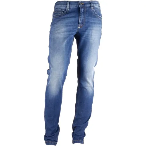 Dunkelblaue Regular Fit Designer Jeans , Herren, Größe: W30 - Bikkembergs - Modalova