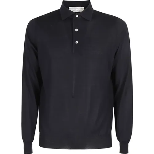 Long Sleeve Polo Shirt , male, Sizes: 2XL, M, XL, 3XL - Filippo De Laurentiis - Modalova