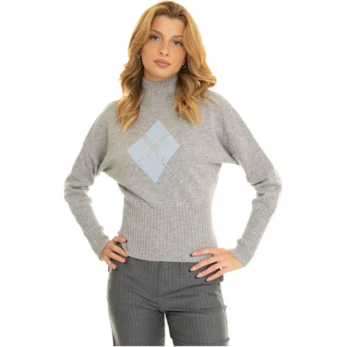 Diamant Wollpullover mit Rollkragen , Damen, Größe: M - Max Mara Studio - Modalova