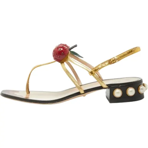 Pre-owned Leder sandals - Gucci Vintage - Modalova