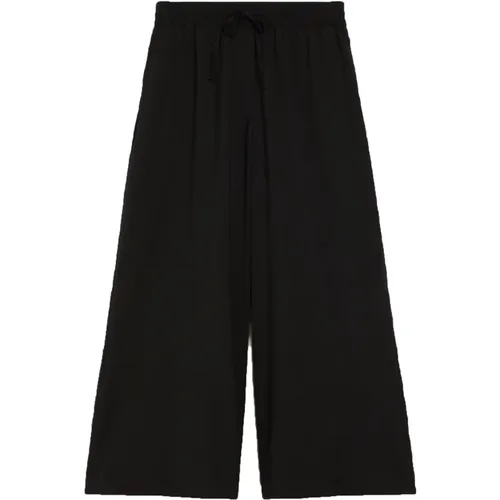 Schwarze Woll-Flared-Hose , Damen, Größe: 2XS - Max Mara Weekend - Modalova