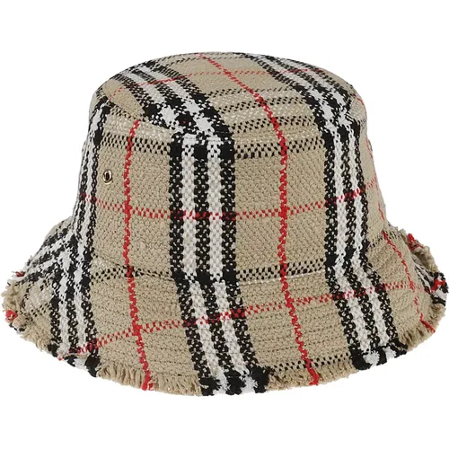 Tweed Bucket Hat Burberry - Burberry - Modalova