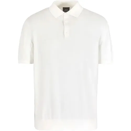 Weißes Poloshirt , Herren, Größe: L - Armani Exchange - Modalova