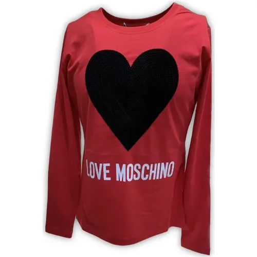 Long Sleeve T-Shirt , female, Sizes: XS - Love Moschino - Modalova