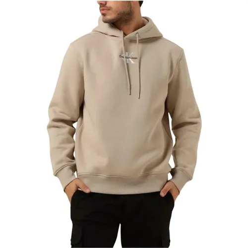 Monologo Hoodie Pullover , Herren, Größe: 2XL - Calvin Klein - Modalova