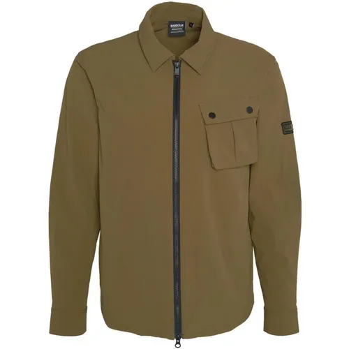 Flex Military Olive Overshirt , Herren, Größe: XL - Barbour - Modalova