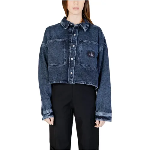Oversize Crop Jacke für Damen - Calvin Klein Jeans - Modalova