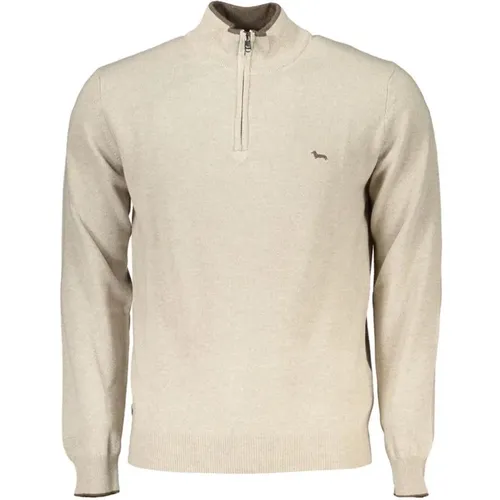 Embroidered Half-Zip Sweater with Contrast Details , male, Sizes: XL, 2XL - Harmont & Blaine - Modalova