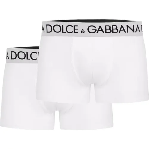 Contrasting Logo Boxer Briefs , male, Sizes: M, S - Dolce & Gabbana - Modalova