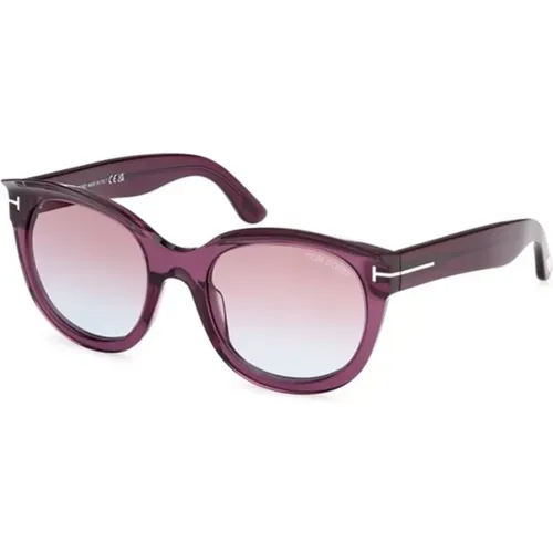 Lilac Gradient Violet Sunglasses , unisex, Sizes: 54 MM - Tom Ford - Modalova