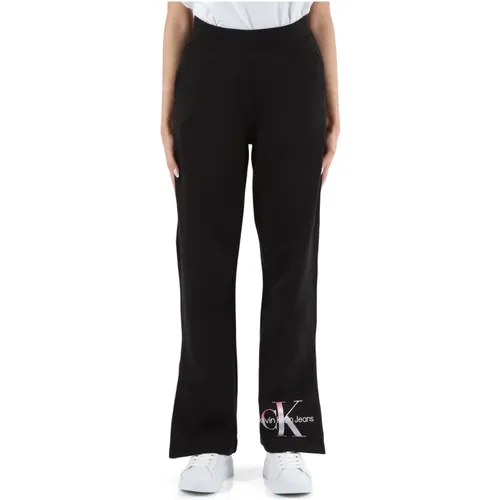 Baumwoll-Sport-Sweatpants mit Logo-Print , Damen, Größe: M - Calvin Klein Jeans - Modalova